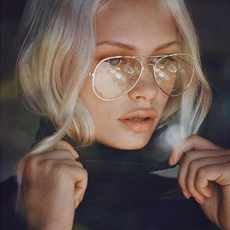 New Clear Glasses Eyeglasses Metal Eyewear Women Men Spectacle Frames Optical Glasses Men Frame Gift