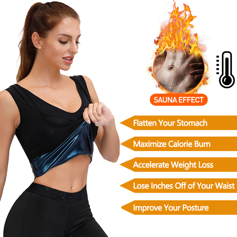 Original Sweat Sauna Shaper Waist Trainer Women Vest Corset Slimming Weight Loss Sports Tank Top