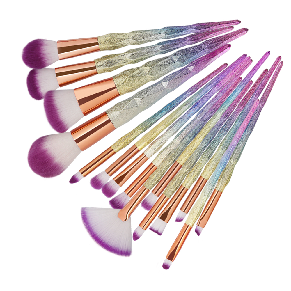 MAANGE 15Pcs Makeup Brushes Set Powder Foundation Eyebrow Eye Shadow Lip Concealer Makeup Brush Kit