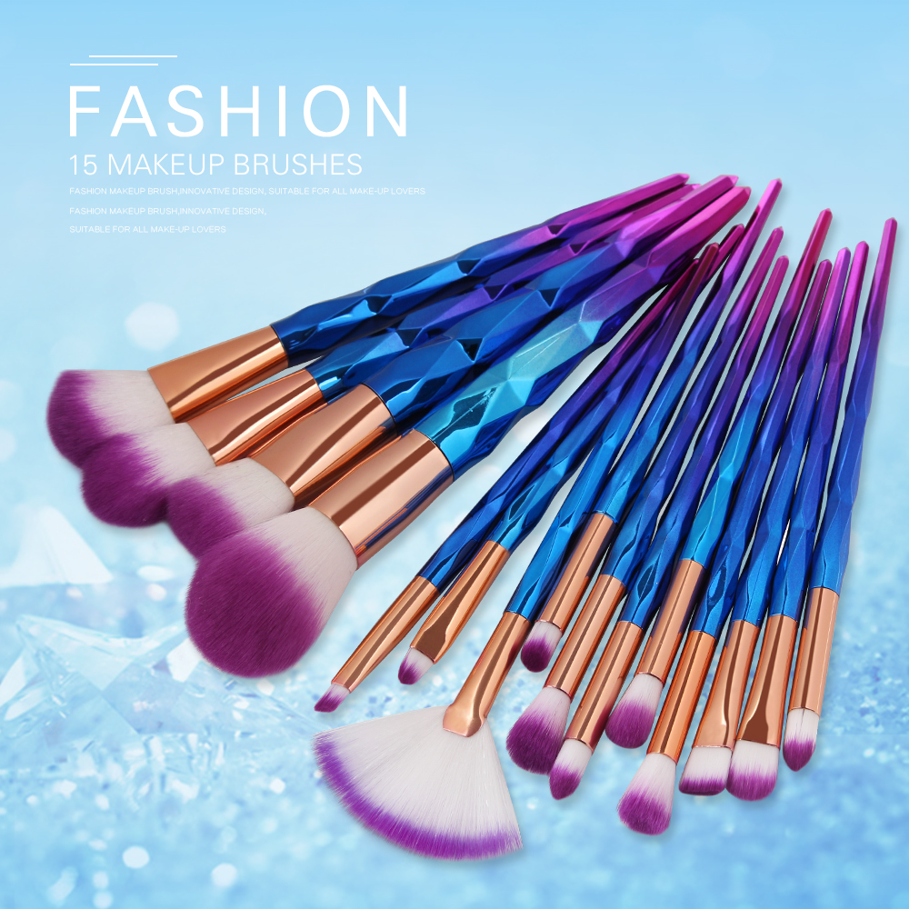 MAANGE 15Pcs Makeup Brushes Set Powder Foundation Eyebrow Eye Shadow Lip Concealer Makeup Brush Kit