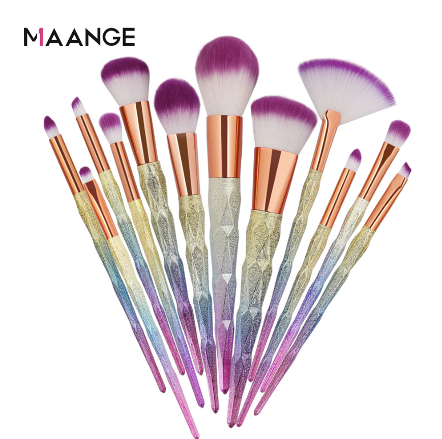 MAANGE 15Pcs Makeup Brushes Set Powder Foundation Eyebrow Eye Shadow Lip Concealer Makeup Brush Kit