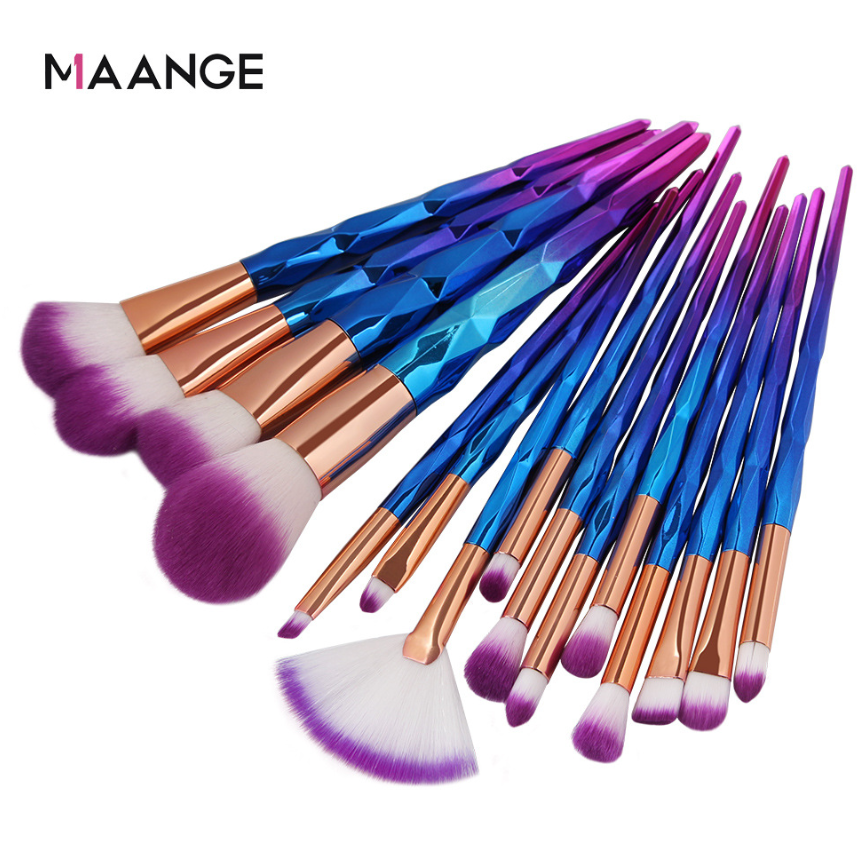 MAANGE 15Pcs Makeup Brushes Set Powder Foundation Eyebrow Eye Shadow Lip Concealer Makeup Brush Kit