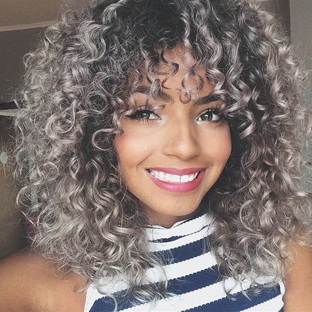 New Wigs Women 4Colors Synthetic Kinky Curly Wigs 14 inches Short Heat Resistant Natural Afro Hair