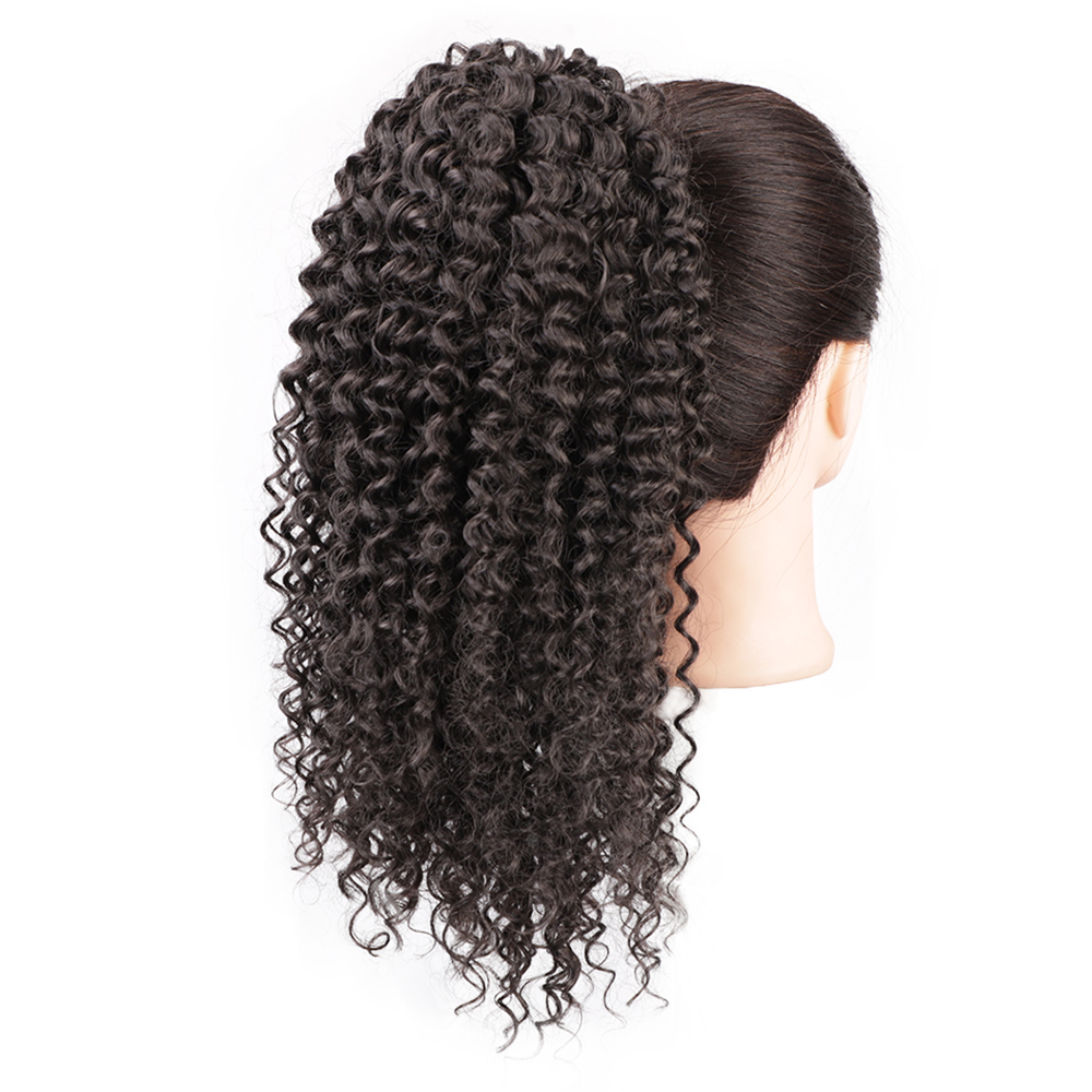 Drawstring Ponytail Hair Synthetic Black Kinky Curly Ponytail Extension Wigs Women Ponytail Hair