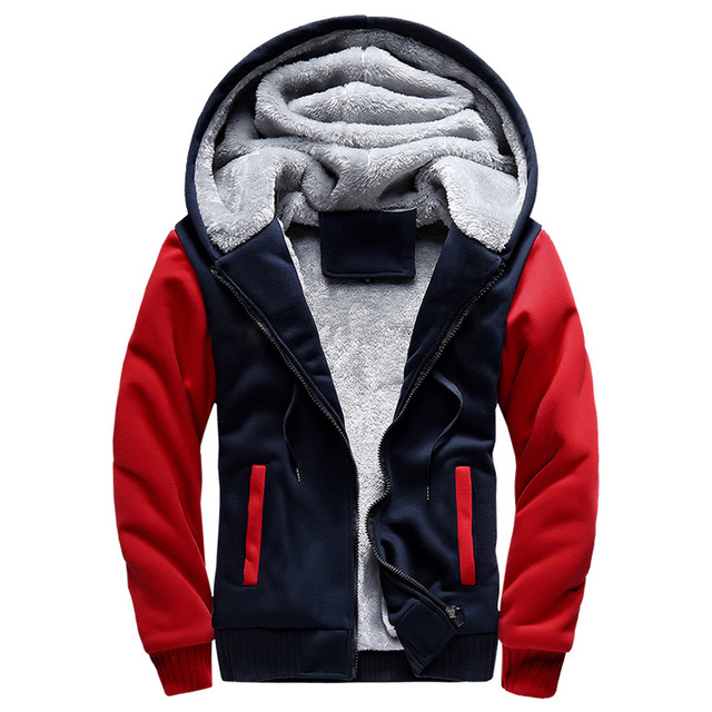 New Men Hoodies Plus Size Thick Warm Fleece Coats Men Hoodies Coat Men Jackets Sweatshirts