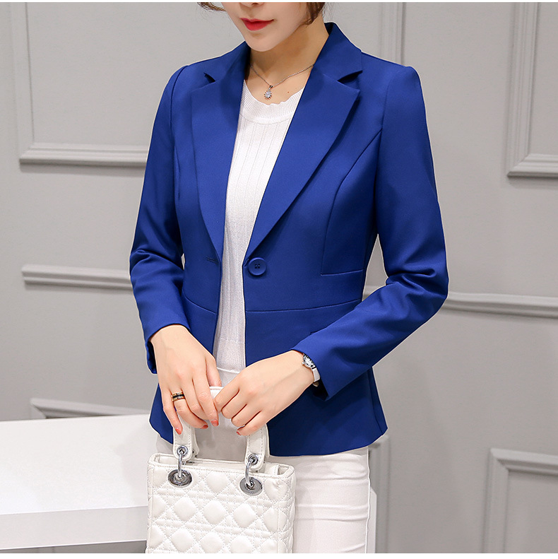 New Women Blazer Formal Blazers Lady Office Work Suit Pockets Jackets Coat Women Jackets