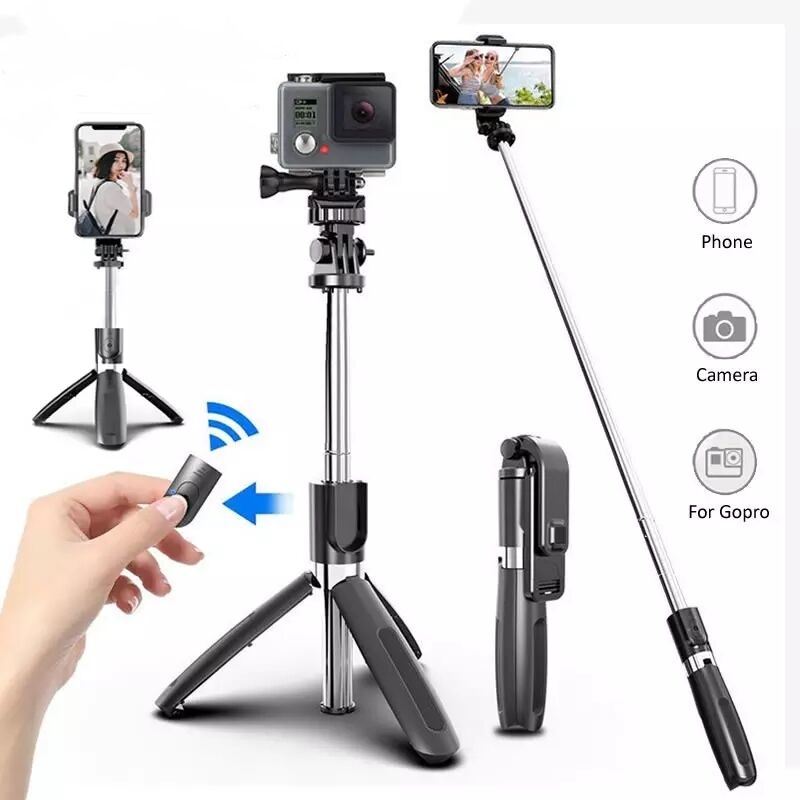 4 In1 Wireless Bluetooth Selfie Stick Tripod Foldable Tripod Monopods Phones for Gopro Sports Camera
