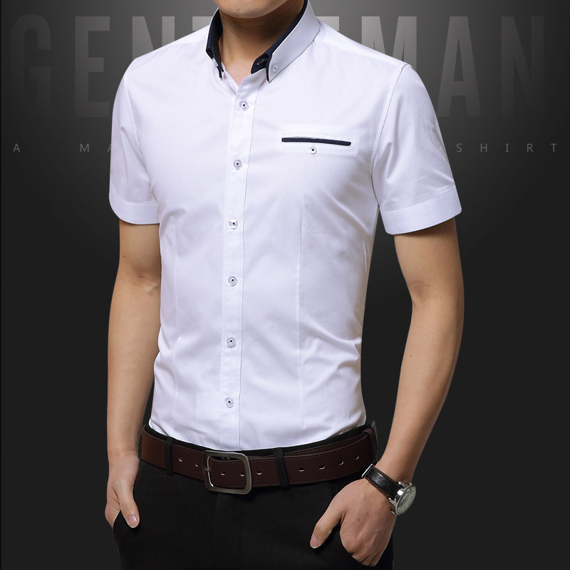 New Arrival Brand Men Business Shirt Short Sleeves Shirt Men Shirts Plus Size Shirt