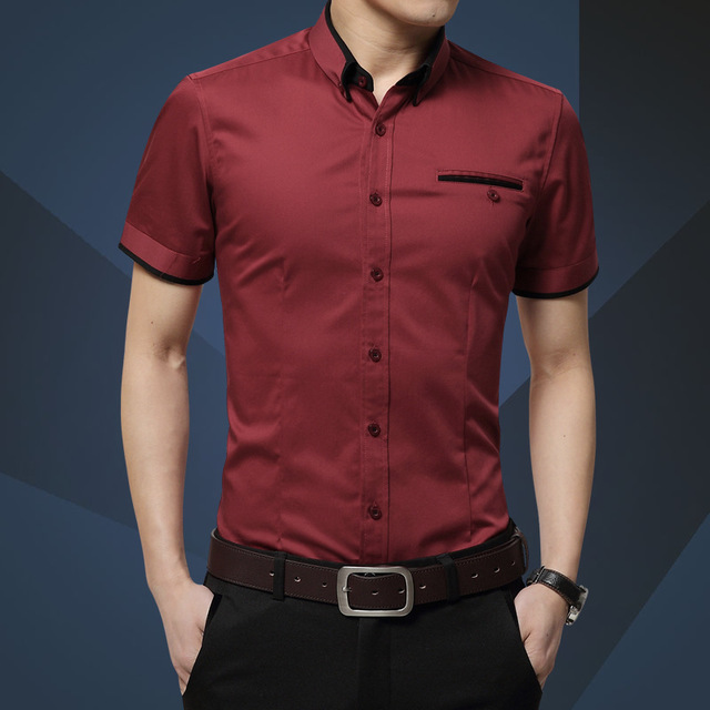 New Arrival Brand Men Business Shirt Short Sleeves Shirt Men Shirts Plus Size Shirt