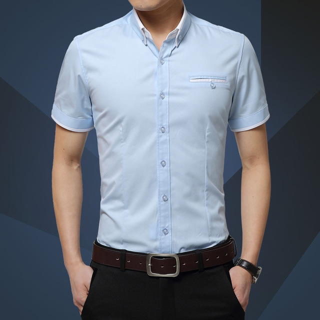 New Arrival Brand Men Business Shirt Short Sleeves Shirt Men Shirts Plus Size Shirt