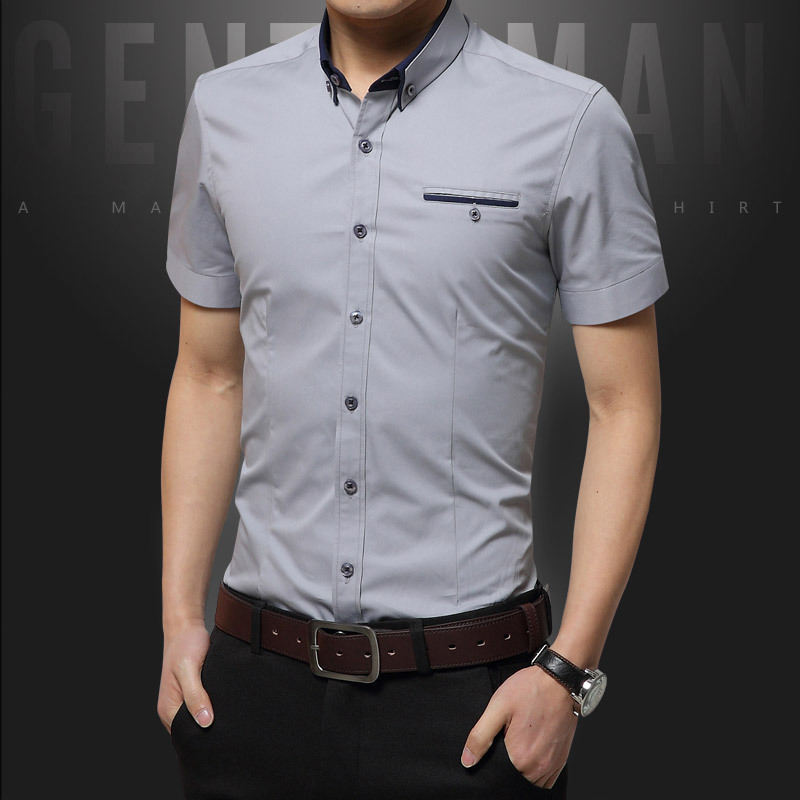 New Arrival Brand Men Business Shirt Short Sleeves Shirt Men Shirts Plus Size Shirt
