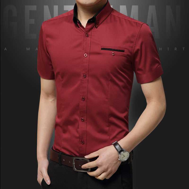 New Arrival Brand Men Business Shirt Short Sleeves Shirt Men Shirts Plus Size Shirt