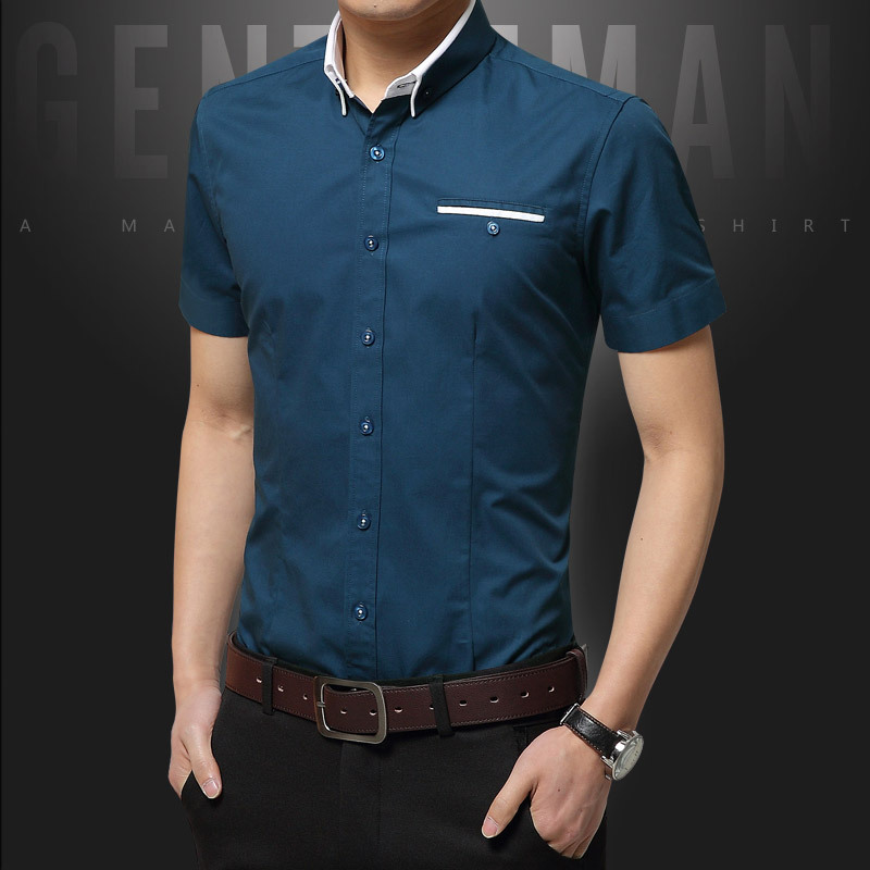 New Arrival Brand Men Business Shirt Short Sleeves Shirt Men Shirts Plus Size Shirt