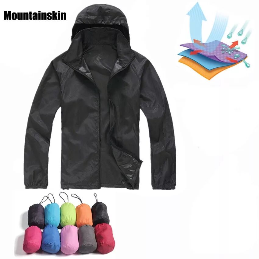 New Men Women Quick Dry Hiking Jackets Waterproof Sun Protective Outdoor Sports Coats Windbreaker