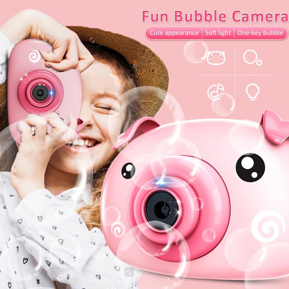 Hot Bubble Machine Automatic Kids Toys Bubble Camera Machine Bubble Musical Toys Kids Gifts