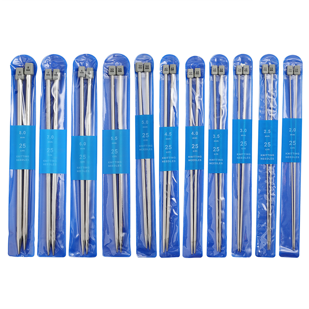 25/35cm Stainless Steel Knitting Needles Set Sweater Needle DIY Household Sewing Knitting Needles