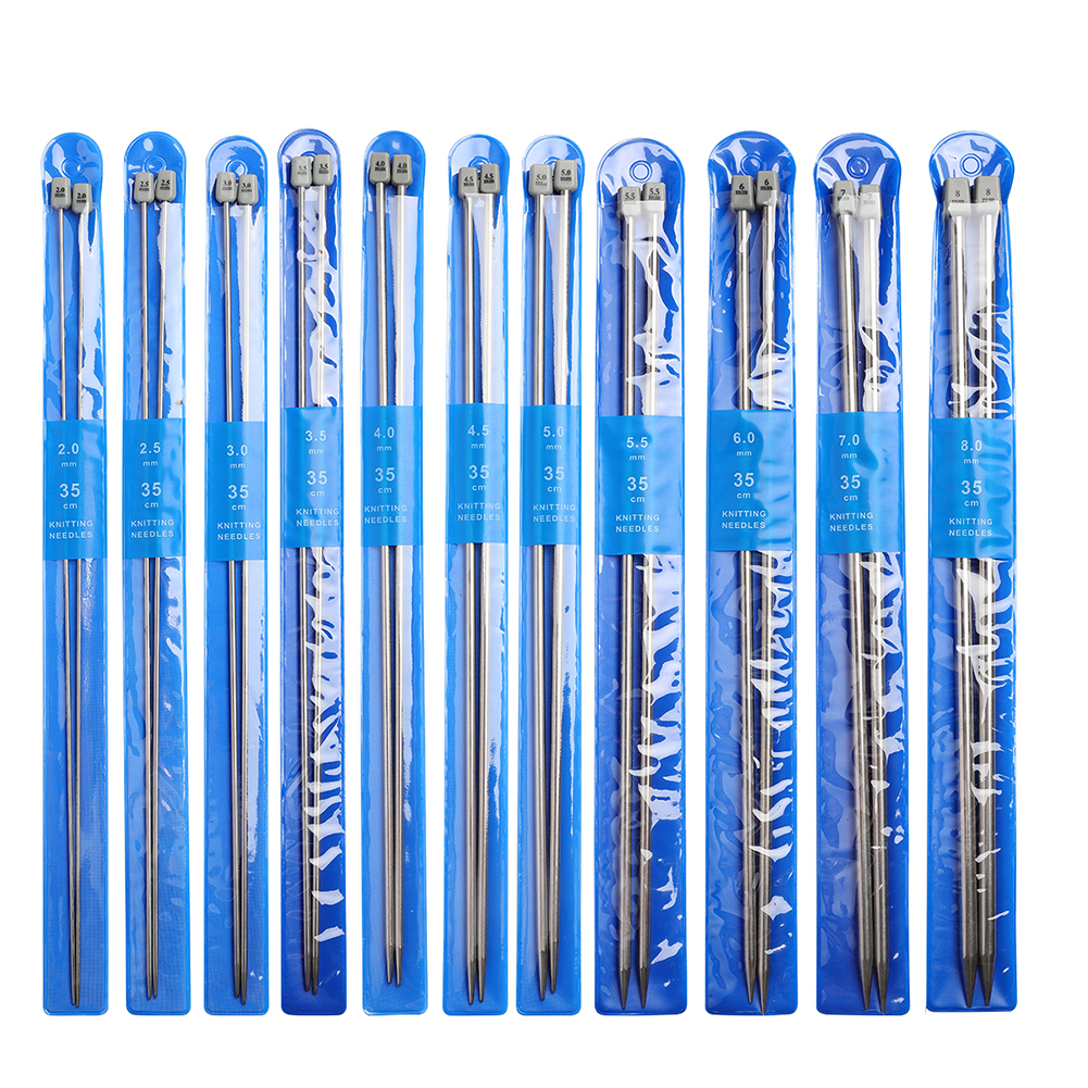 25/35cm Stainless Steel Knitting Needles Set Sweater Needle DIY Household Sewing Knitting Needles