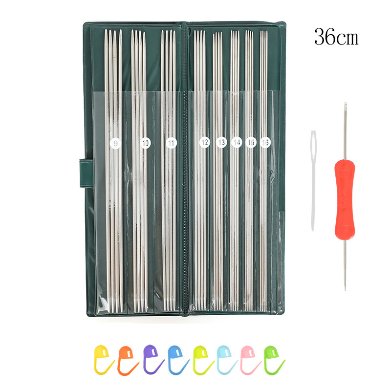 44Pcs 25cm/36cm Multi-size Knitting Needles Stainless Steel Crochet Hook Knitting DIY Weave Tool