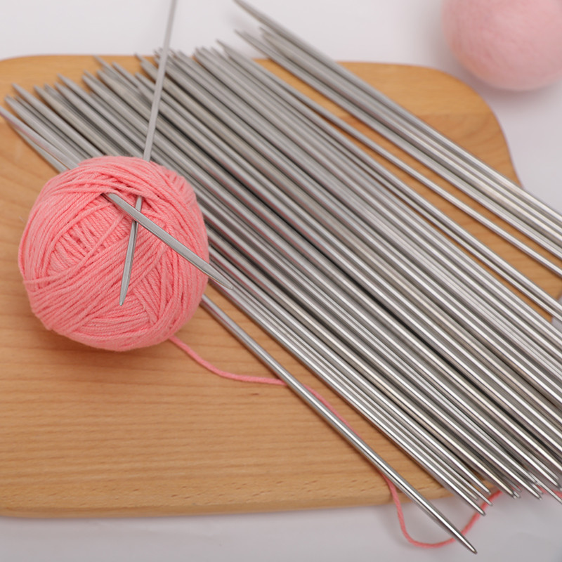 44Pcs 25cm/36cm Multi-size Knitting Needles Stainless Steel Crochet Hook Knitting DIY Weave Tool