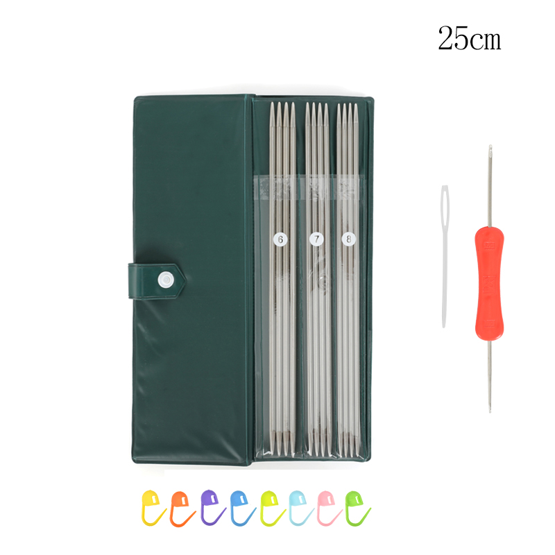 44Pcs 25cm/36cm Multi-size Knitting Needles Stainless Steel Crochet Hook Knitting DIY Weave Tool