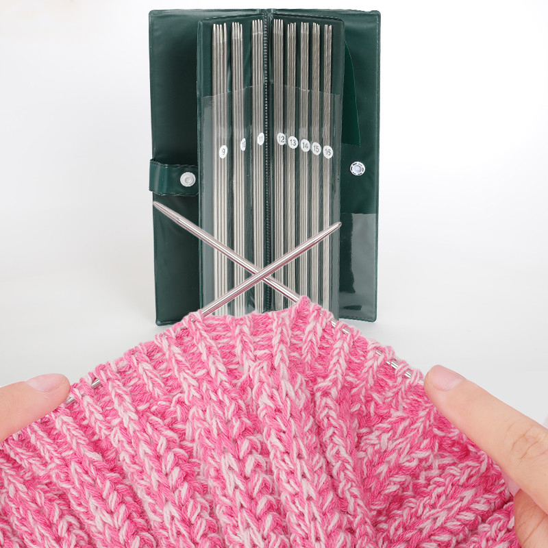 44Pcs 25cm/36cm Multi-size Knitting Needles Stainless Steel Crochet Hook Knitting DIY Weave Tool