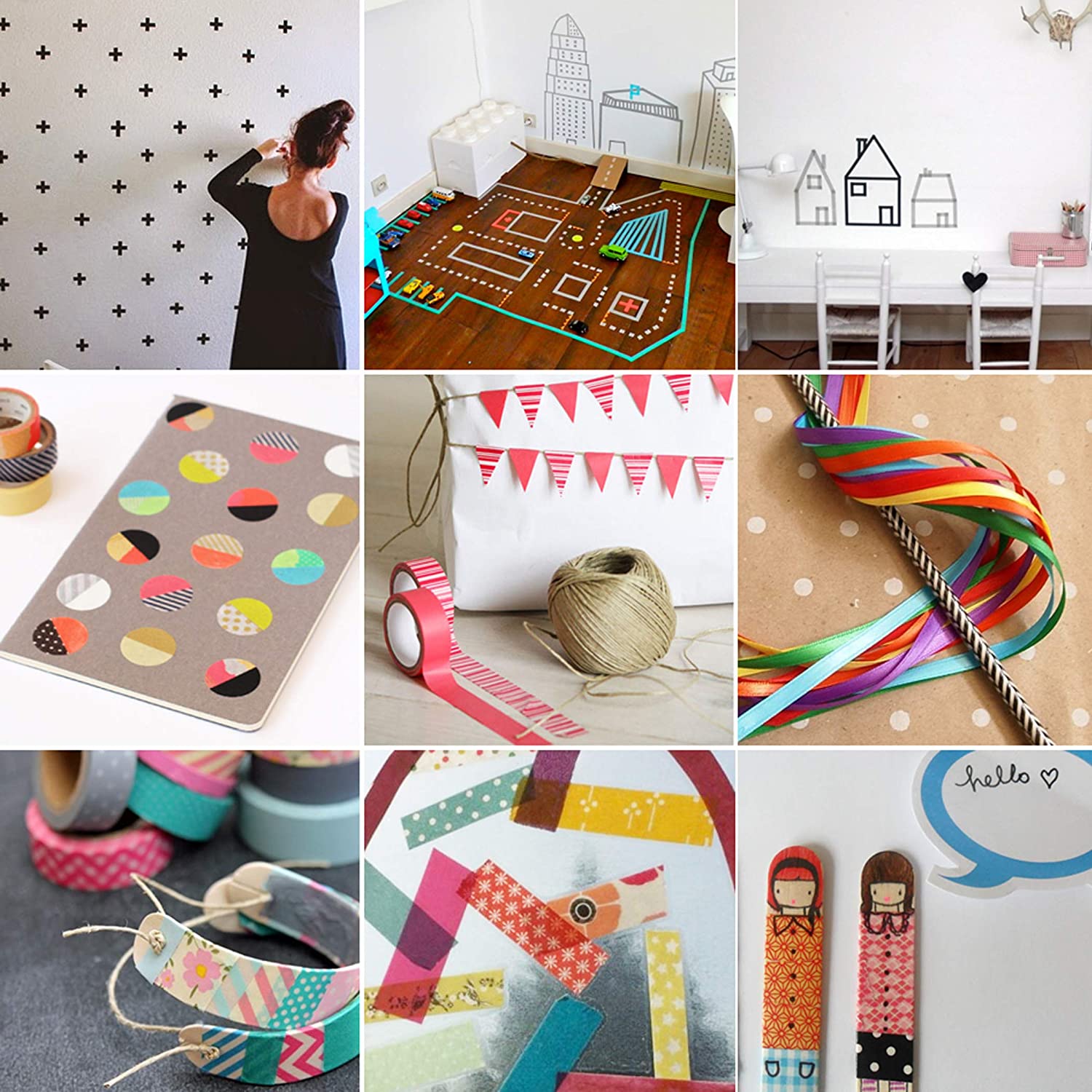 60 Rolls Glitter Washi Tape Stationery Decorative Adhesive Tapes DIY Color Masking Tape School Tools