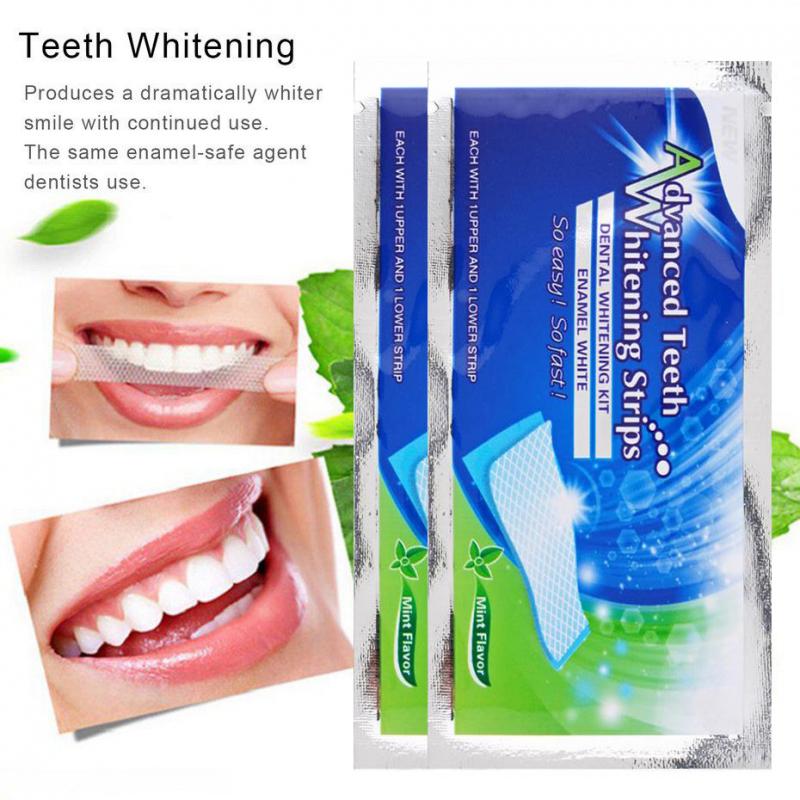 14Pcs/7Pair 3D Gel Teeth Whitening Strips White Tooth Dental kit Oral Hygiene Care Strip Sales