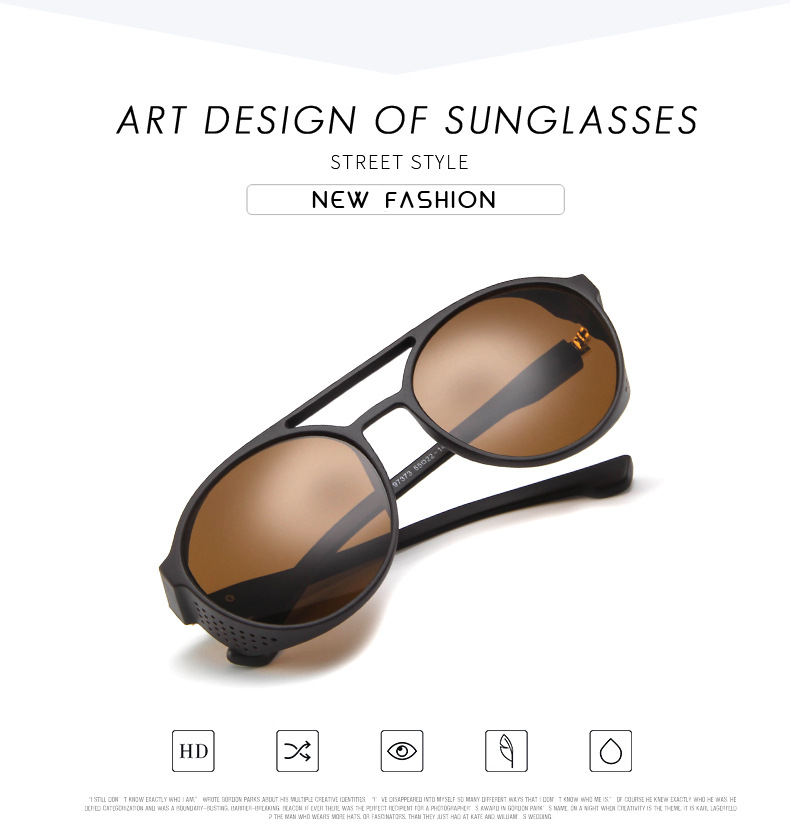 New Classic Punk Sunglasses Men Brand Designer Sunglasses Vintage Sun Glasses Eyewear  Sales