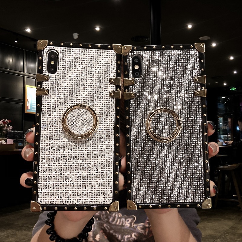 Phone Cases For iPhone 6 6S 7 8 Plus X Metal Stand Covers For Samsung S8 S9 Note8 OPPO Huawei Phones