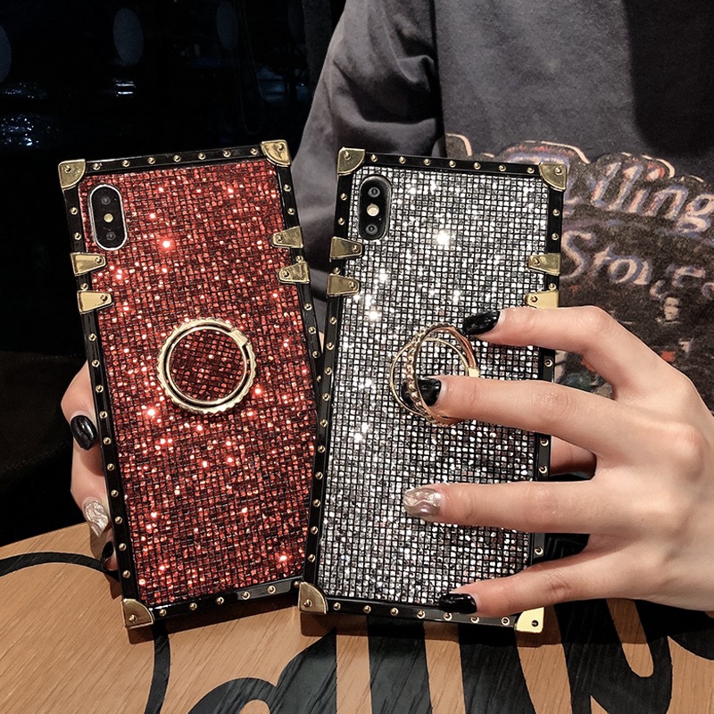 Phone Cases For iPhone 6 6S 7 8 Plus X Metal Stand Covers For Samsung S8 S9 Note8 OPPO Huawei Phones
