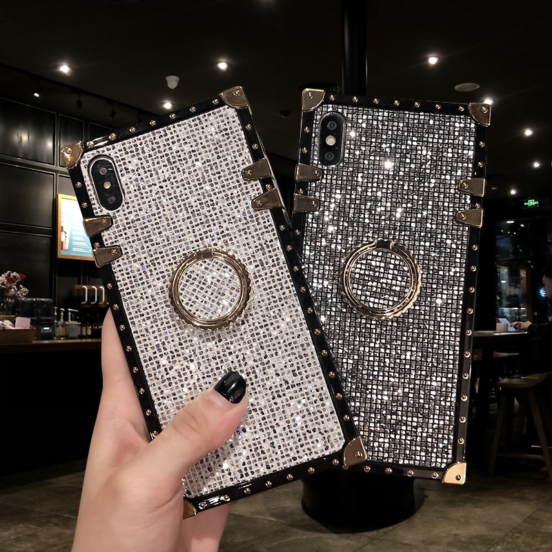 Phone Cases For iPhone 6 6S 7 8 Plus X Metal Stand Covers For Samsung S8 S9 Note8 OPPO Huawei Phones