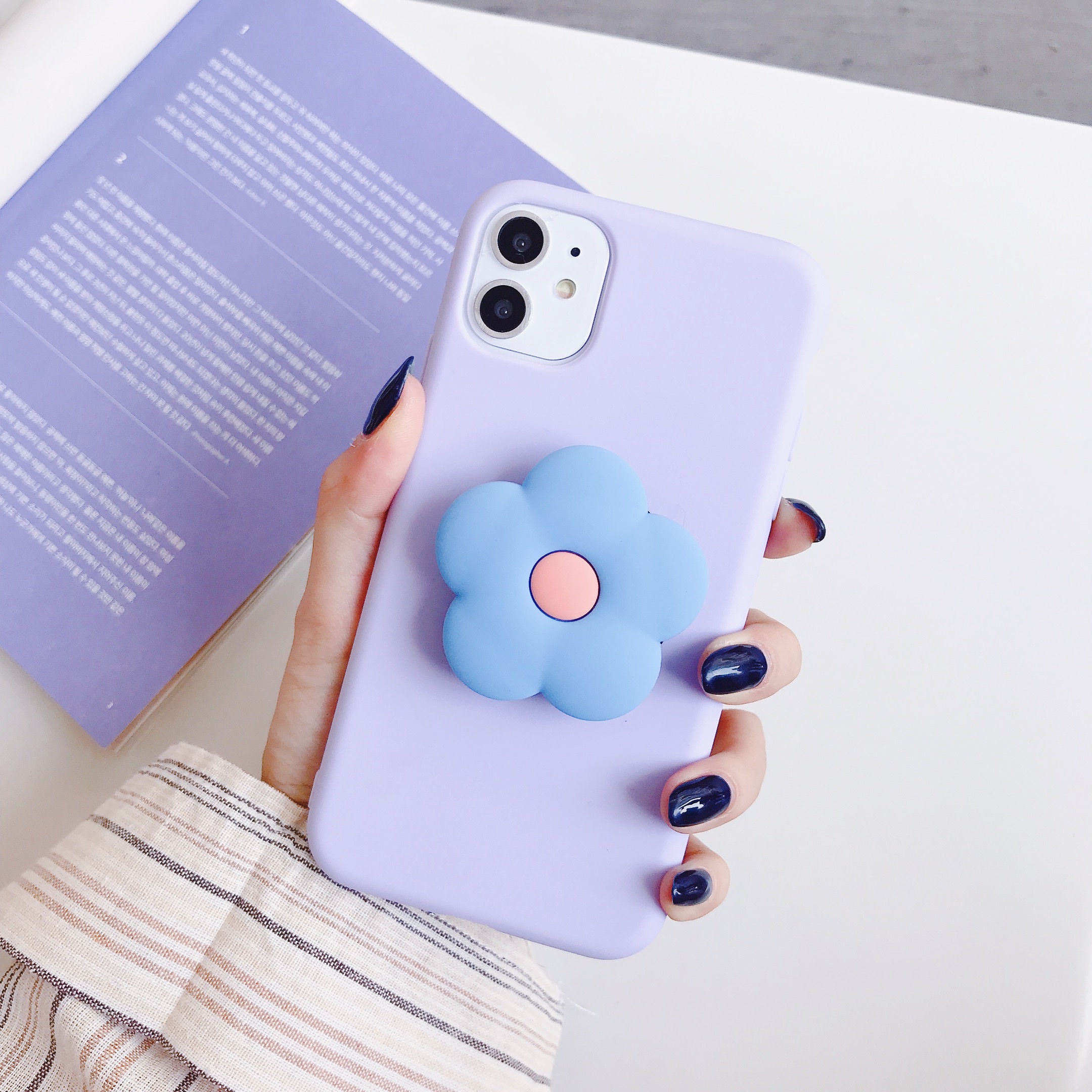 1PC Flower Cartoon Pop Socket for iPhone X  6 7 8 plus Grip &amp; Stand Holder for Samsung Huawei Phones