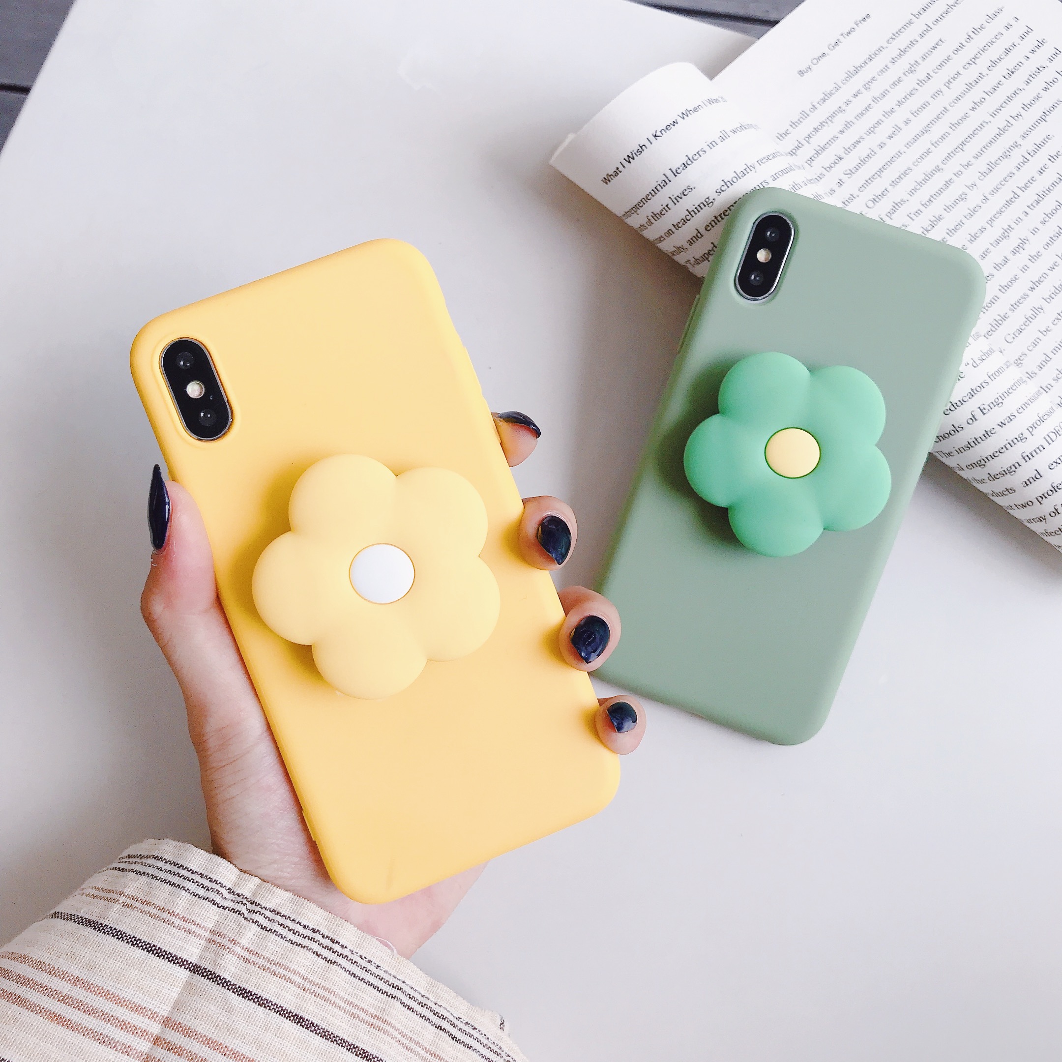 1PC Flower Cartoon Pop Socket for iPhone X  6 7 8 plus Grip &amp; Stand Holder for Samsung Huawei Phones