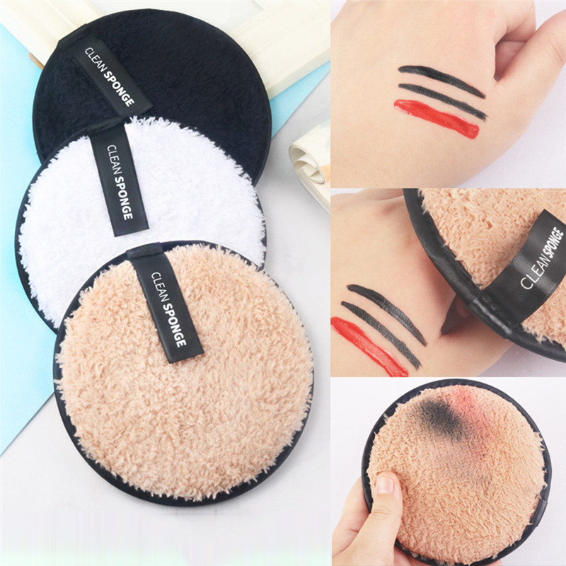 1Pc Makeup Remover Pads Microfiber Reusable Face Towel Make-up Wipes Washable Cleansing Puff