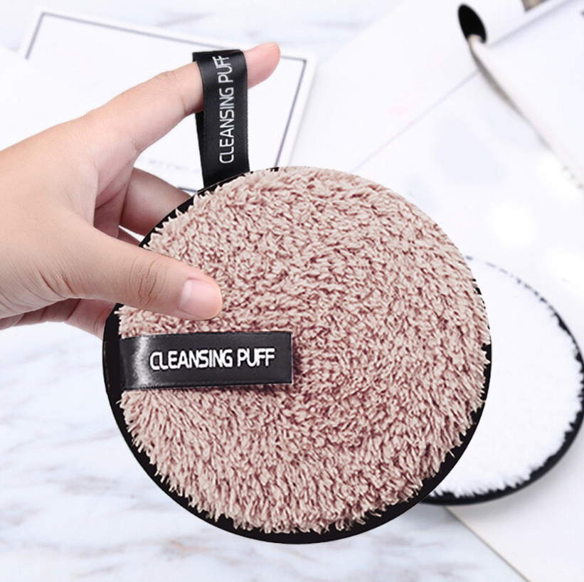 1Pc Makeup Remover Pads Microfiber Reusable Face Towel Make-up Wipes Washable Cleansing Puff