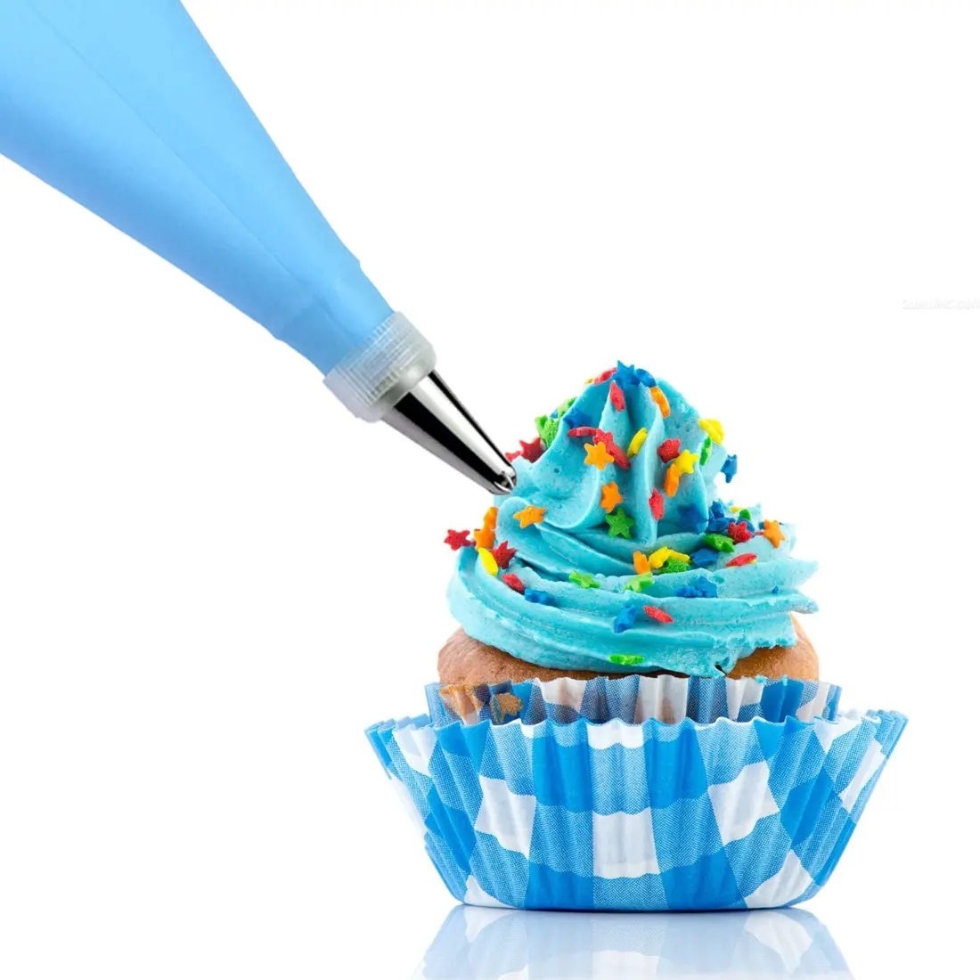 M&amp;J 8/14/18PCS DIY Cake Decorating Tools Silicone Icing Piping Cream Pastry Bag Stainless Steel