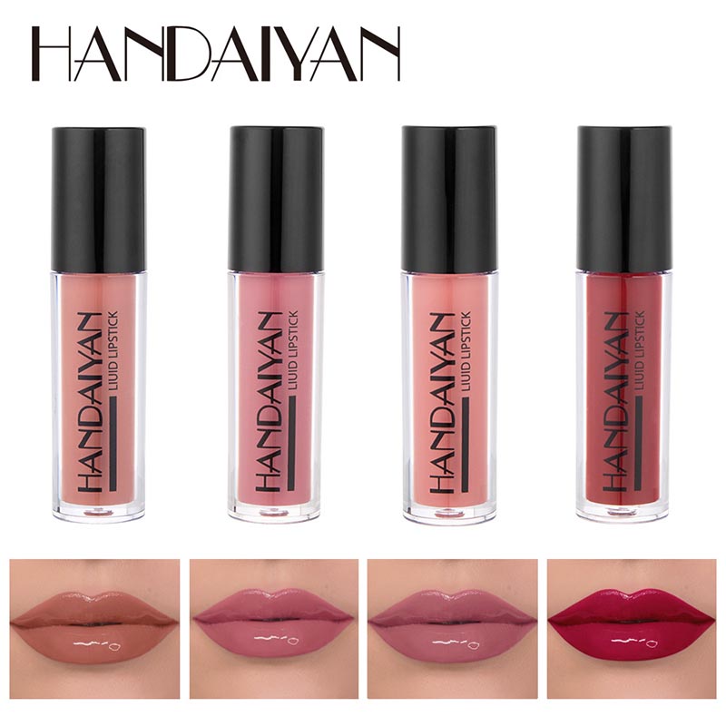 New 4Pcs Matte Lipgloss Tint Long Lasting Waterproof Moisturizer Lip Gloss Makeup Lipsticks Set Sale