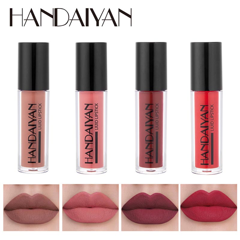 New 4Pcs Matte Lipgloss Tint Long Lasting Waterproof Moisturizer Lip Gloss Makeup Lipsticks Set Sale