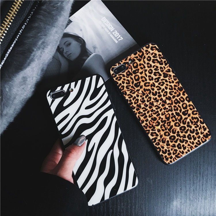 INS Hot Leopard Zebra Print Phones Caeses For infinix iPhone Samsung Huawei Xiaomi Tempered Glass Covers