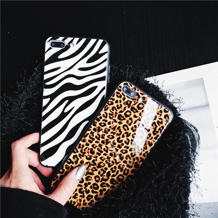 INS Hot Leopard Zebra Print Phones Caeses For infinix iPhone Samsung Huawei Xiaomi Tempered Glass Covers