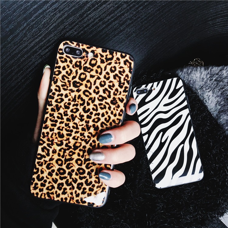 INS Hot Leopard Zebra Print Phones Caeses For infinix iPhone Samsung Huawei Xiaomi Tempered Glass Covers
