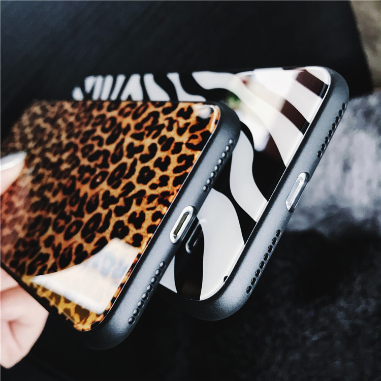INS Hot Leopard Zebra Print Phones Caeses For infinix iPhone Samsung Huawei Xiaomi Tempered Glass Covers
