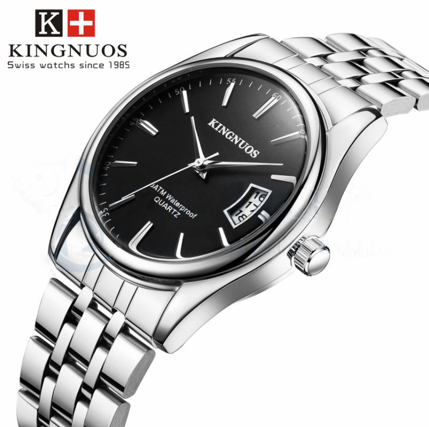 Kingnuos Luxury Men Watches Waterproof Date Clock Sports Watches Men Quartz Casual Wrist Watch