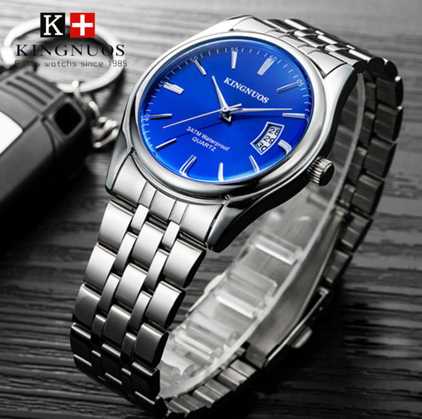 Kingnuos Luxury Men Watches Waterproof Date Clock Sports Watches Men Quartz Casual Wrist Watch