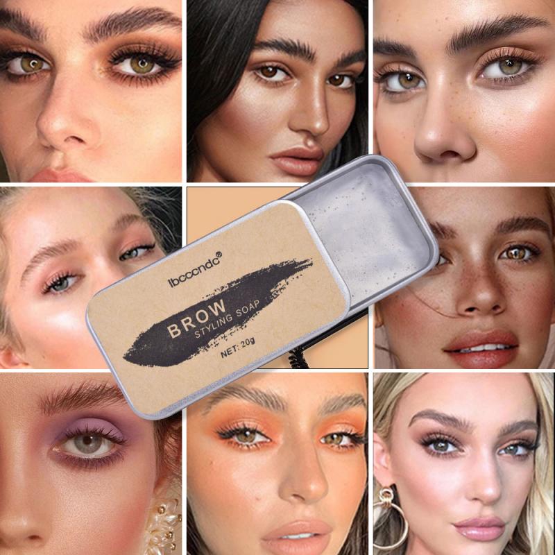3D Feathery Brows Setting Gel Waterproof Soap Brow Makeup Kit Lasting Eyebrow Gel Women Eyebrow Tint