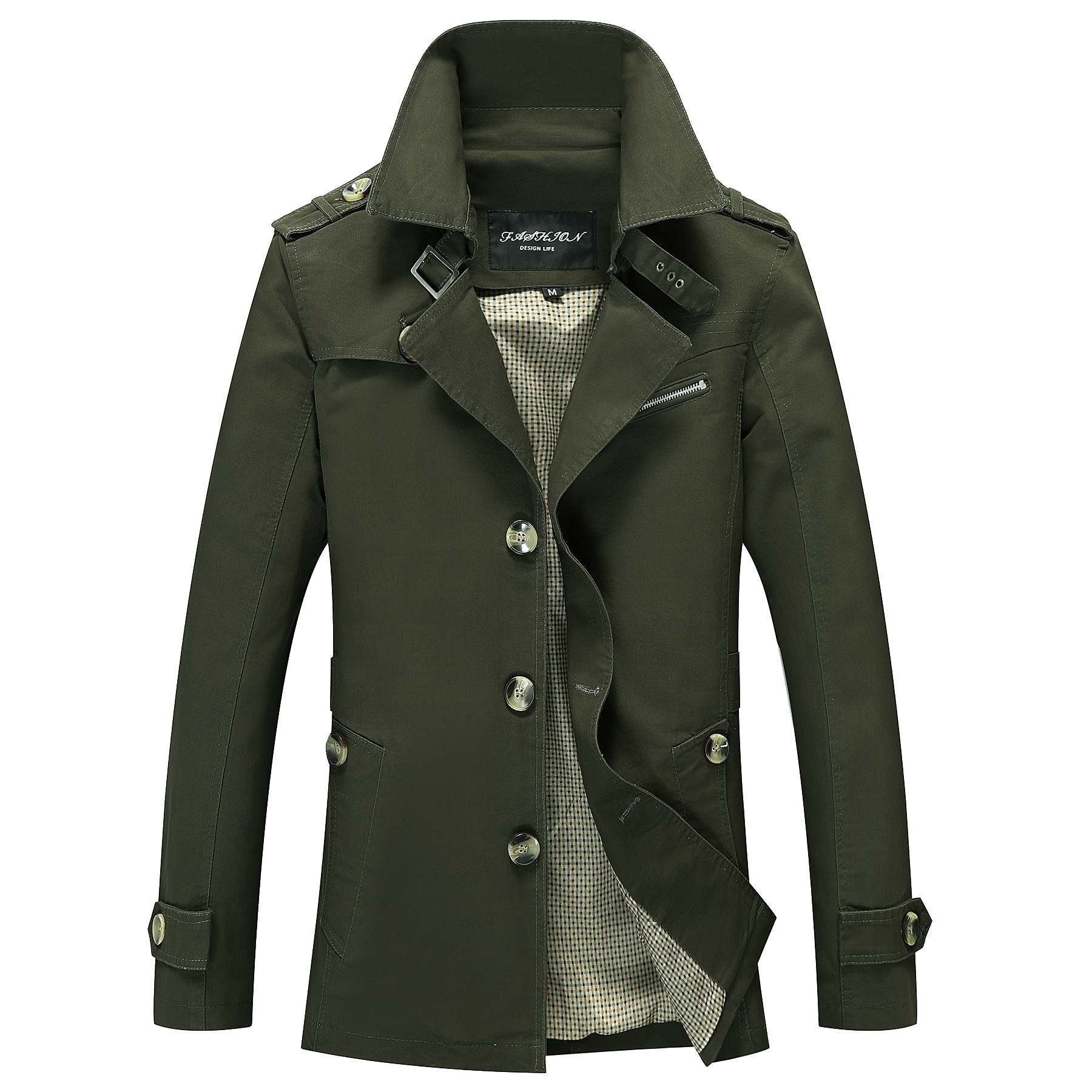 New Men Trench Coats Men Cotton Coats Casual Slim Fit Design Office Jackets Overcoat Plus Size Sales