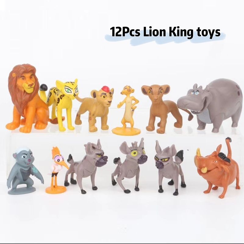 12Pcs/set Cartoon The Lion King Simba Action Figures Beshte Figurines Doll Kids Toys Children Toys