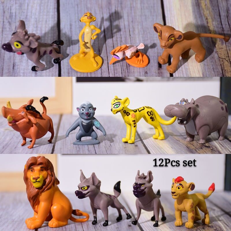 12Pcs/set Cartoon The Lion King Simba Action Figures Beshte Figurines Doll Kids Toys Children Toys
