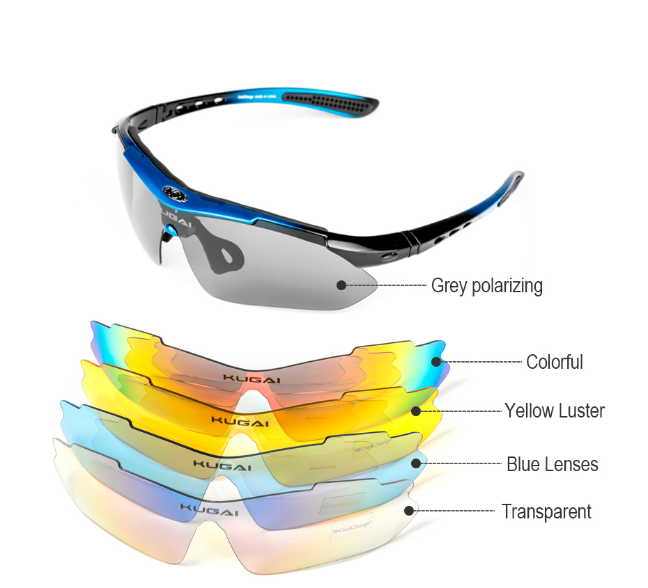 Polarized Cycling Glasses Bike Sports Goggles Bicycle Sunglasses 5 Lens Myopia Frame As A Gift