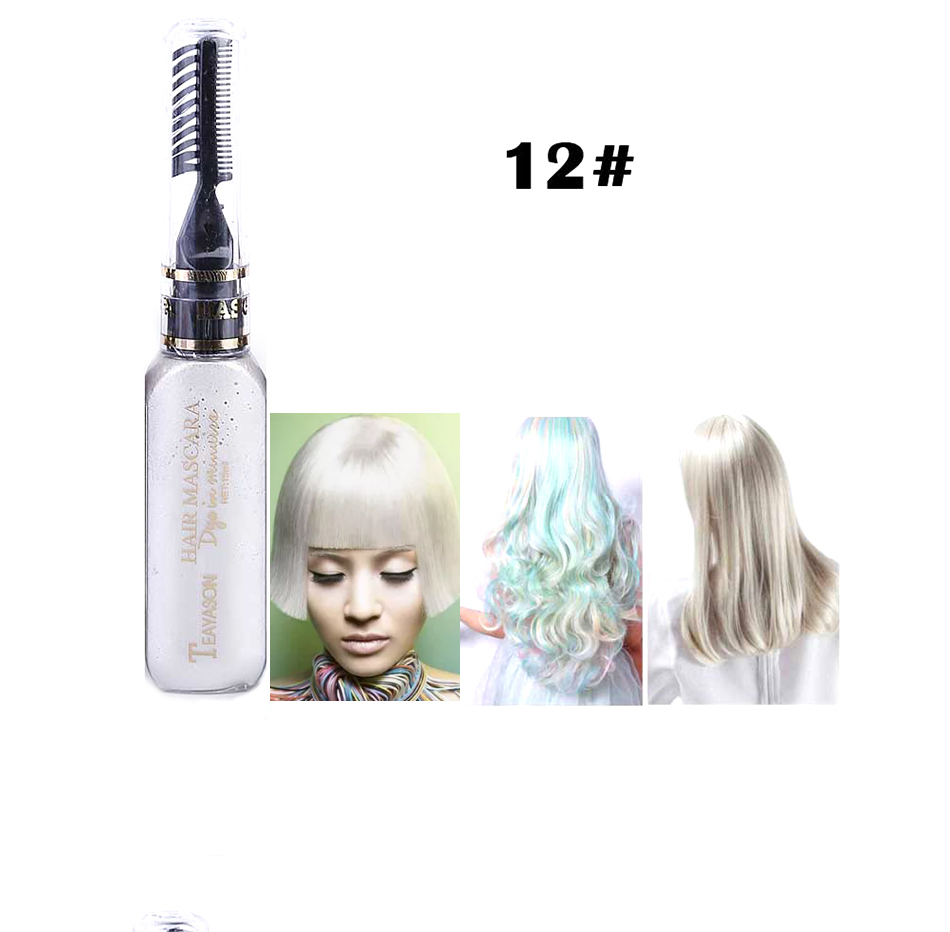 One-off Hair Color Dye Temporary Non-toxic DIY Hair Color Mascara Washable One-time Hair Dye Crayons